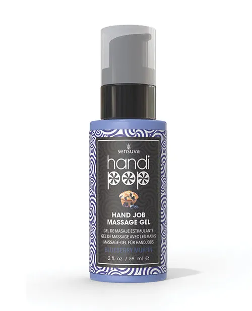 Enhancers Sensuva Valencia Naturals Handipop Hand Job Massage Gel 2 oz Blueberry Muffin