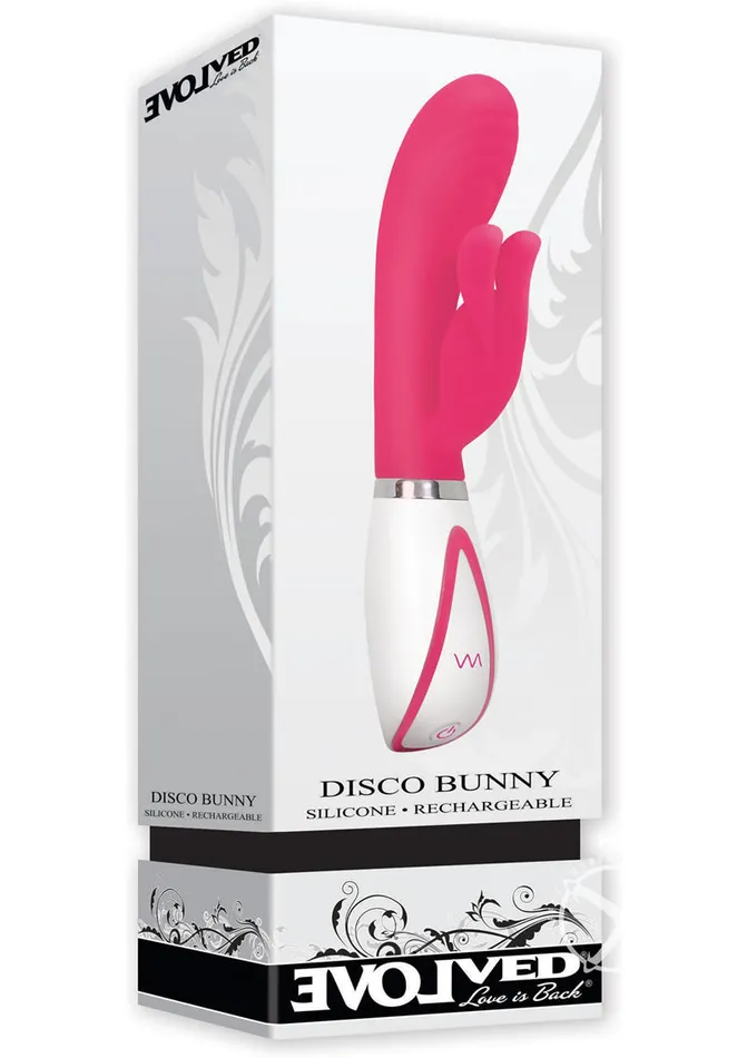 Evolved Female Sex Toys Disco Bunny Rechargeable Silicone Rabbit Vibrator with Dual Stimulation