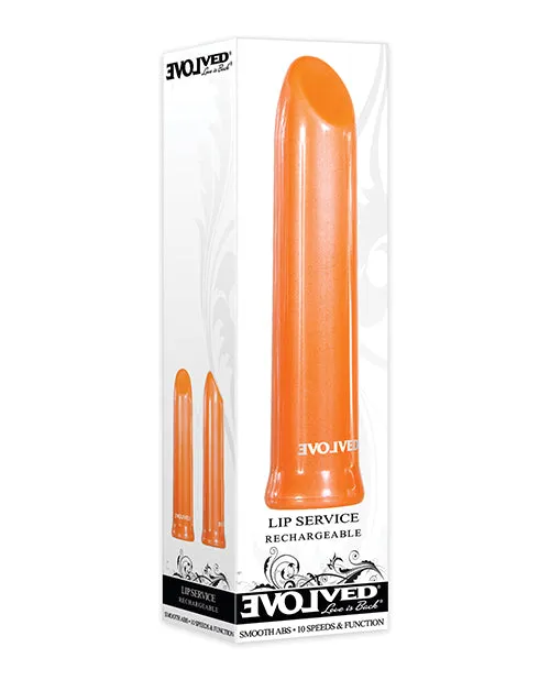 Evolved Lip Service Lipstick Vibe Orange Evolved Novelties INC Vibrators