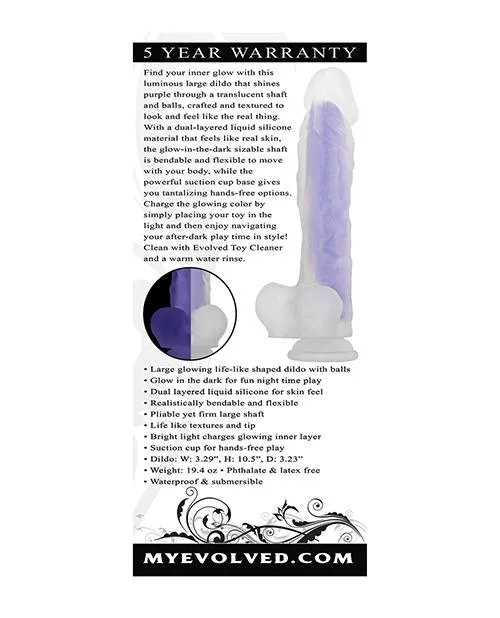 Evolved Luminous Dildo Glow In The Dark Evolved Novelties INC Dildos