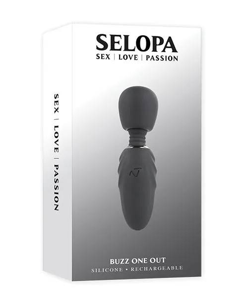 Evolved Novelties INC Selopa Buzz One Out Mini Wand Black Vibrators