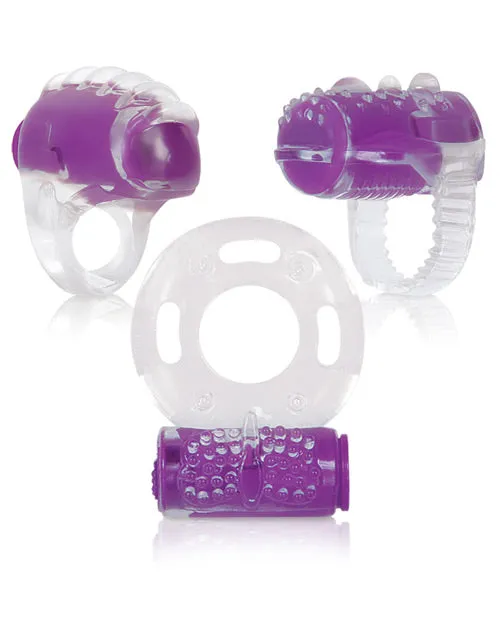 Evolved Novelties INC Vibrators Evolved Ring True Unique Pleasure Rings ClearPurple