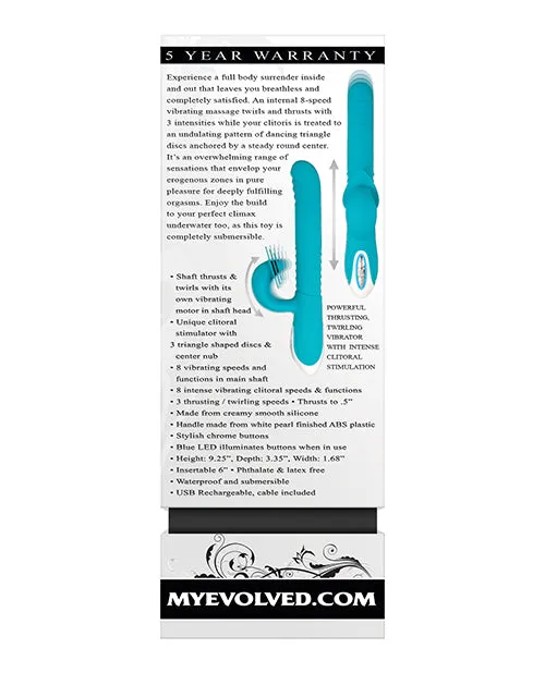 Evolved Novelties INC Vibrators Evolved The Show Stopper Thrusting Vibe Teal