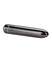 Evolved Novelties INC Vibrators Real Simple Rechargeable Bullet Black Chrome