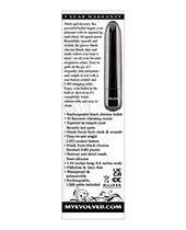 Evolved Novelties INC Vibrators Real Simple Rechargeable Bullet Black Chrome