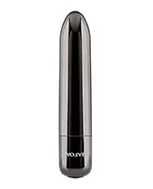 Evolved Novelties INC Vibrators Real Simple Rechargeable Bullet Black Chrome