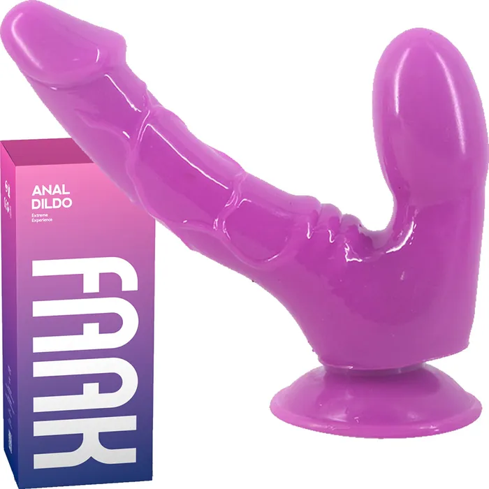 FAAK Dildos FAAKCHGD025 Realistic Double Anal Dildo Dong Purple