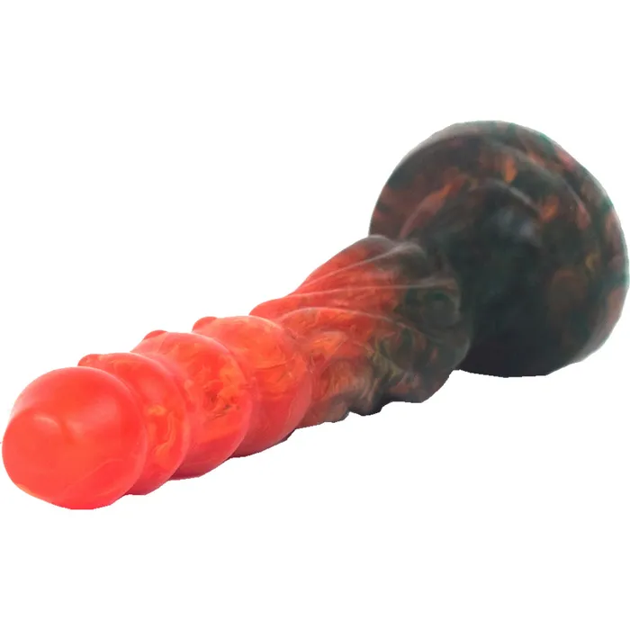 FAAK Female Sex Toys FAAK G6017 Liquid Silicone 95 Scaled Ribbed Dildo Anal Plug Large Butt Dong