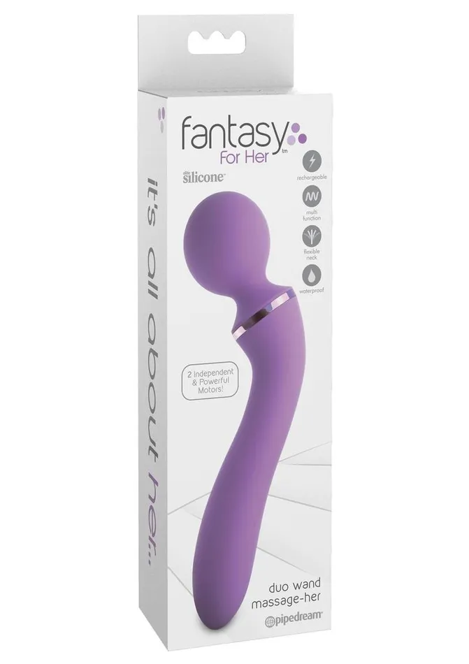 Fantasy For Her Duo Wand Massage Her Silicone Rechargeable Waterproof Fantasy For Her Female Sex Toys