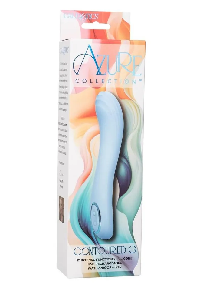 Female Sex Toys Azure Collection Azure Collection Contoured G Rechargeable Silicone Vibrator