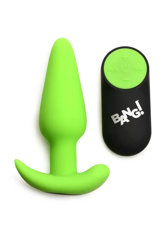 Female Sex Toys BANG Bang 21x Glow In The Dark Rechargeable Silicone Butt Plug with Remote