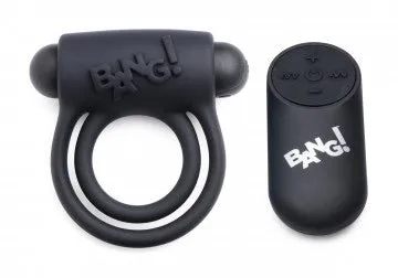 Female Sex Toys BANG Silicone Cock 1 black Ring With Remote Control Vibrator Nice and nasty Bz