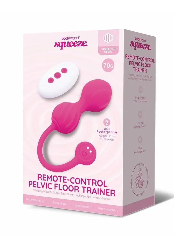 Female Sex Toys Bodywand Bodywand Squeeze Remote Control Rechargeable Silicone Pelvic Floor Trainer Weighted 70g