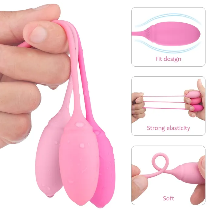 Female Sex Toys Builtin Steel Kegel Weighted Exercise 3 Balls Kit Sorlove