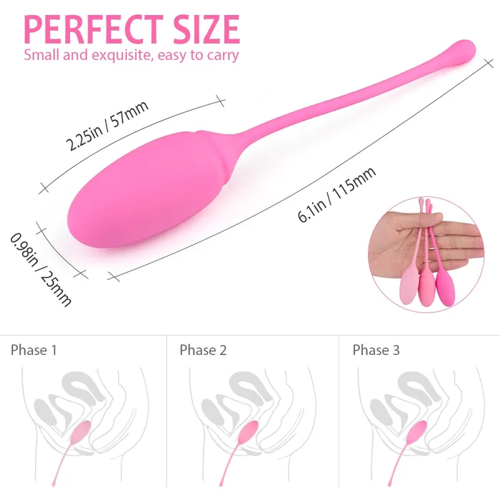 Female Sex Toys Builtin Steel Kegel Weighted Exercise 3 Balls Kit Sorlove