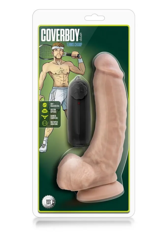 Female Sex Toys Coverboy Loverboy Tennis Champ Vibrating Dildo with Balls