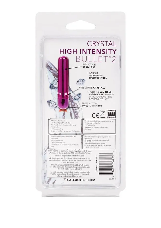 Female Sex Toys Crystal High Intesity Bullet 2 Bullets