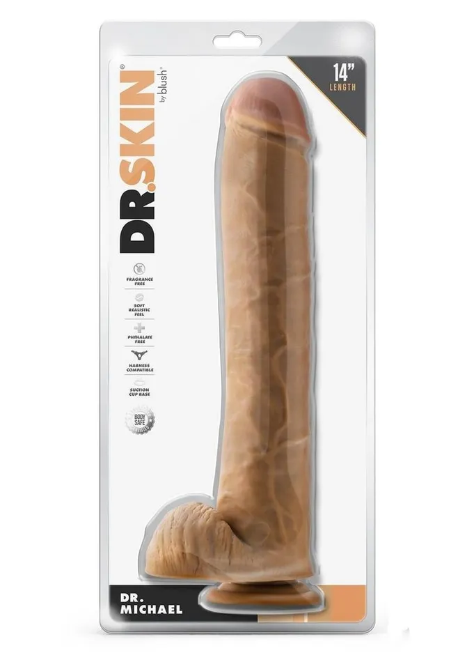 Female Sex Toys Dr Skin Dr Skin Dr Michael Dildo with Balls and Suction Cup