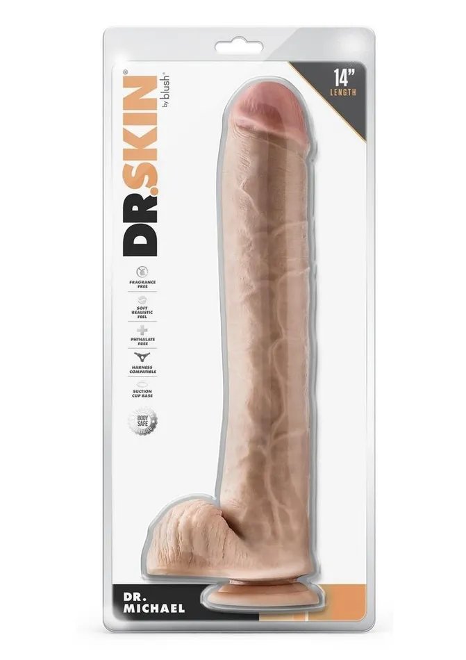 Female Sex Toys Dr Skin Dr Skin Dr Michael Dildo with Balls and Suction Cup