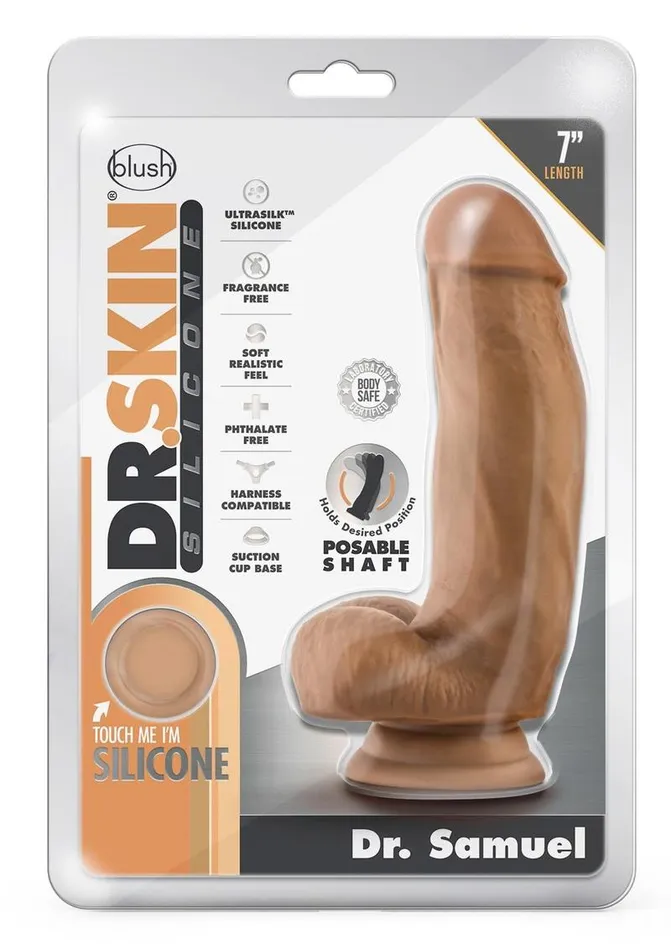 Female Sex Toys Dr Skin Dr Skin Silicone Dr Samuel Dildo with Balls and Suction Cup