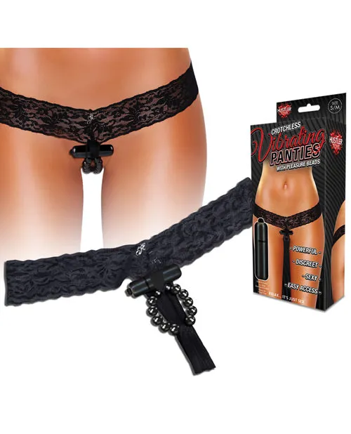 Female Sex Toys Hustler Hustler Vibrating Panties w Hidden Vibe Pocket Bullet Stimulation Beads