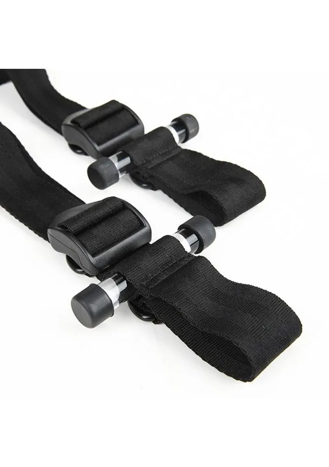 Female Sex Toys Lux Fetish Over The Door Cross with 4 Universal Soft Restraint Cuffs Lux Fetish