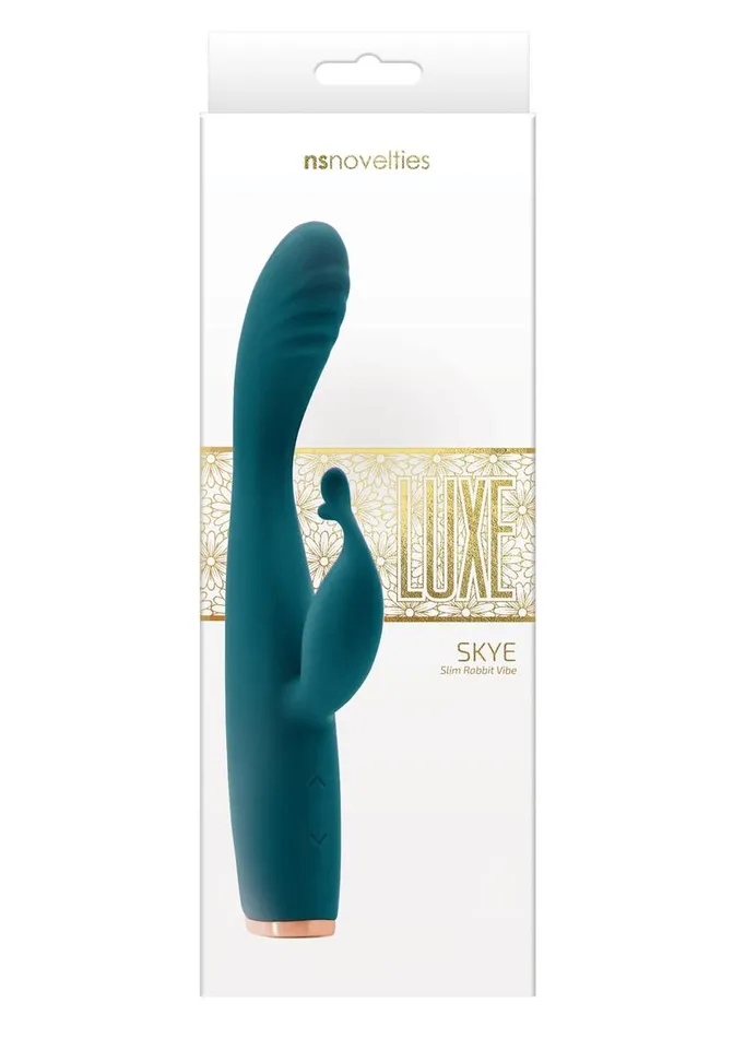 Female Sex Toys Luxe Luxe Skye Silicone Rechargeable Slim Rabbit Vibrator