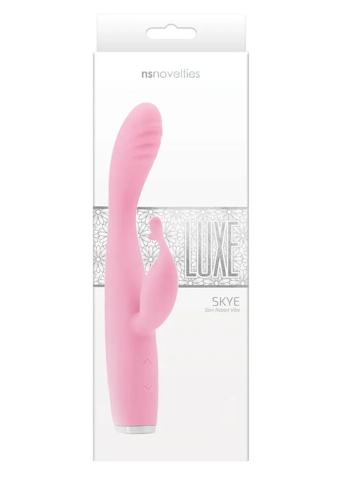 Female Sex Toys Luxe Luxe Skye Silicone Rechargeable Slim Rabbit Vibrator