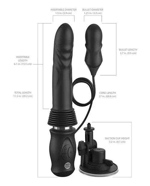 Female Sex Toys Pipedream Products Fetish Fantasy Series Ultimate Silicone Thruster Black