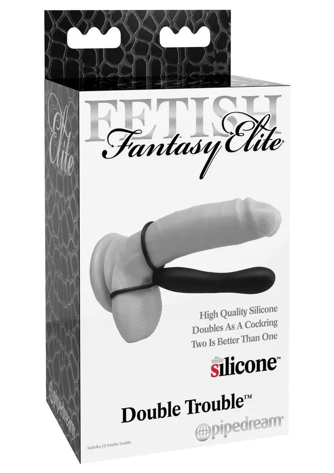 Fetish Fantasy Elite Female Sex Toys Fetish Fantasy Elite Double Trouble Silicone Male StrapOn Dildo Waterproof