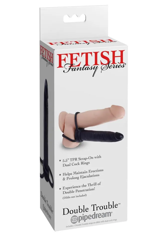 Fetish Fantasy Series Female Sex Toys Fetish Fantasy Series Double Trouble Strapless StrapOn Dildo with Dual Cock Rings