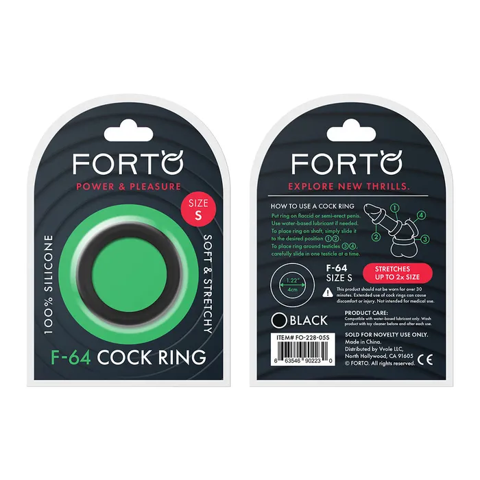 FORTO F64 CRing 40mm Wide Small Assorted Colors FORTO Male Sex Toys