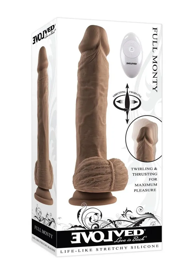 Full Monty Silicone Rechargeable Realistic Dildo with Remote Evolved Female Sex Toys