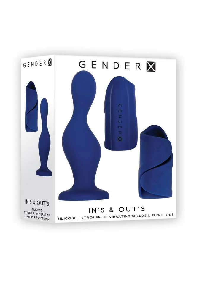 Gender X Dildos Gender X Ins and Outs Rechargeable Silicone Dildo and Stroker