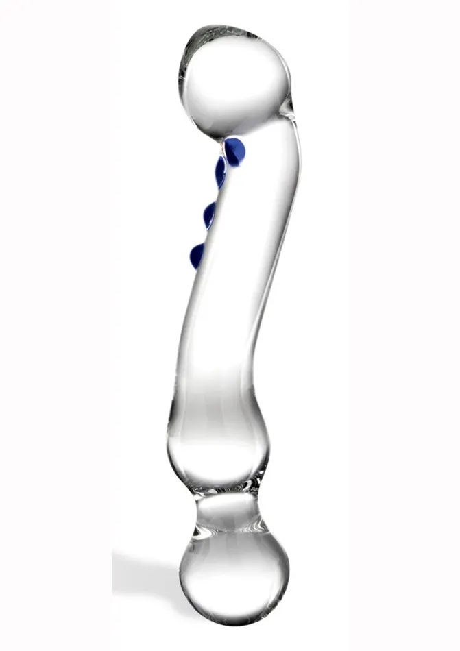 Glas Dildos Glas Curved GSpot Glass Textured Dildo