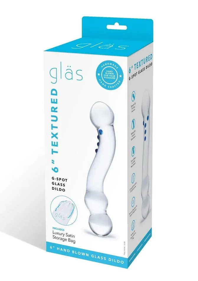 Glas Dildos Glas Curved GSpot Glass Textured Dildo