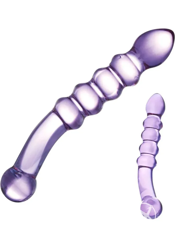 Glas Glas Purple Rain Ribbed Dildo Dildos