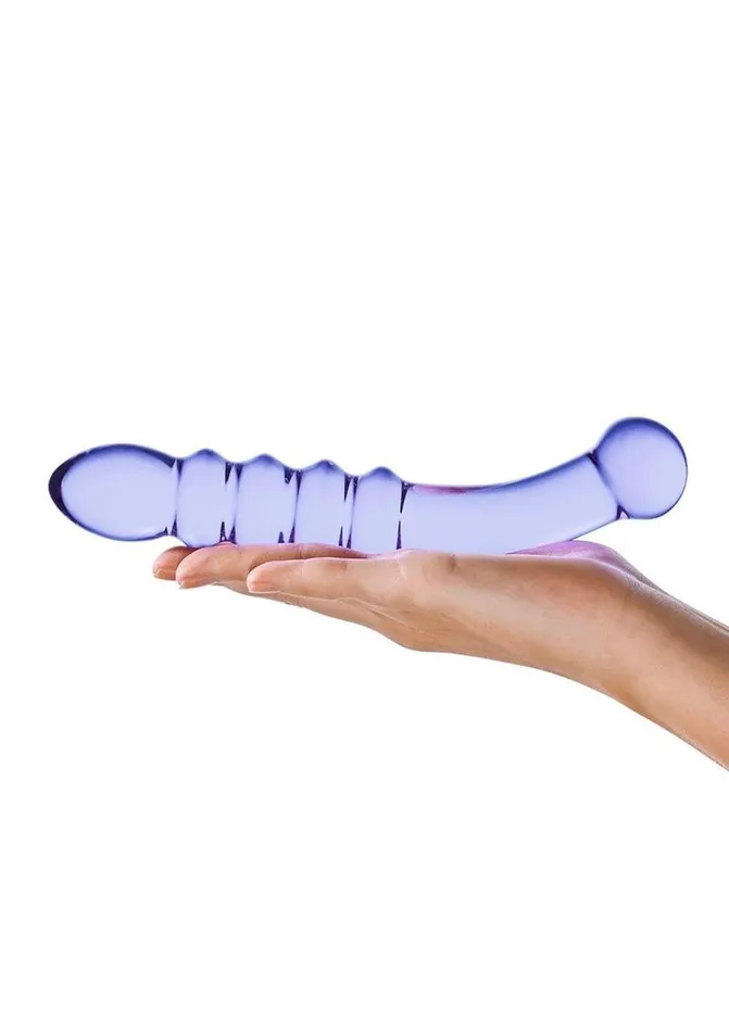 Glas Glas Purple Rain Ribbed Dildo Dildos