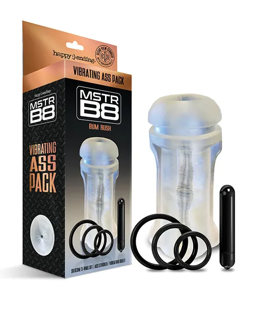 Global Novelties LLC Anal Bum Rush Vibrating Ass Pack Kit Of 5 Clear