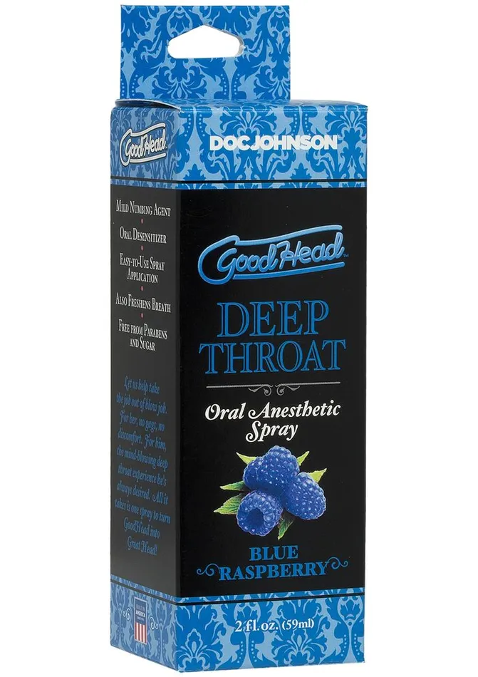 Goodhead Deep Throat Oral Anesthetic Spray Blue Raspberry GoodHead Vibrators