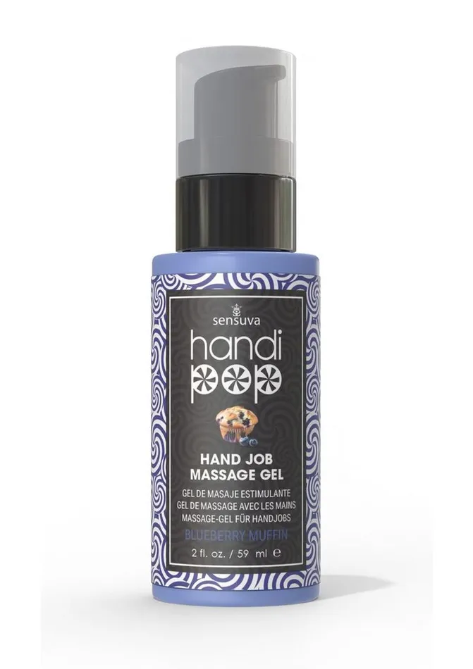 HandiPop Enhancers Handipop Edible Hand Job Massage Gel Blueberry Muffin