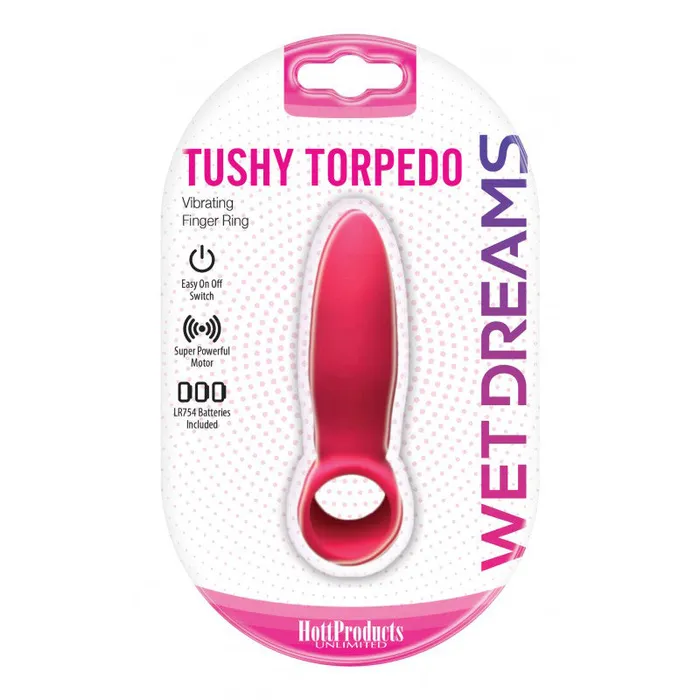 Hott Products Male Sex Toys Wet Dreams Tushy Torpedo Finger Ring w Turbo Motor