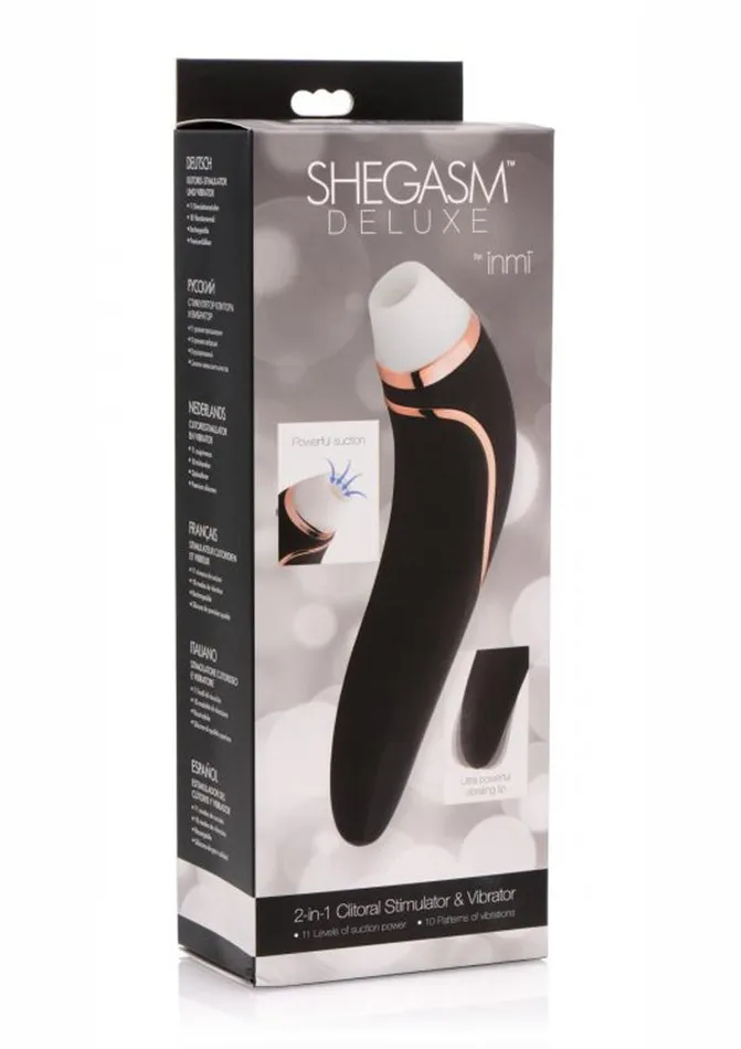 Inmi Shegasm Deluxe 2In1 Clit Stimulator and Vibrator SHEGASM Female Sex Toys