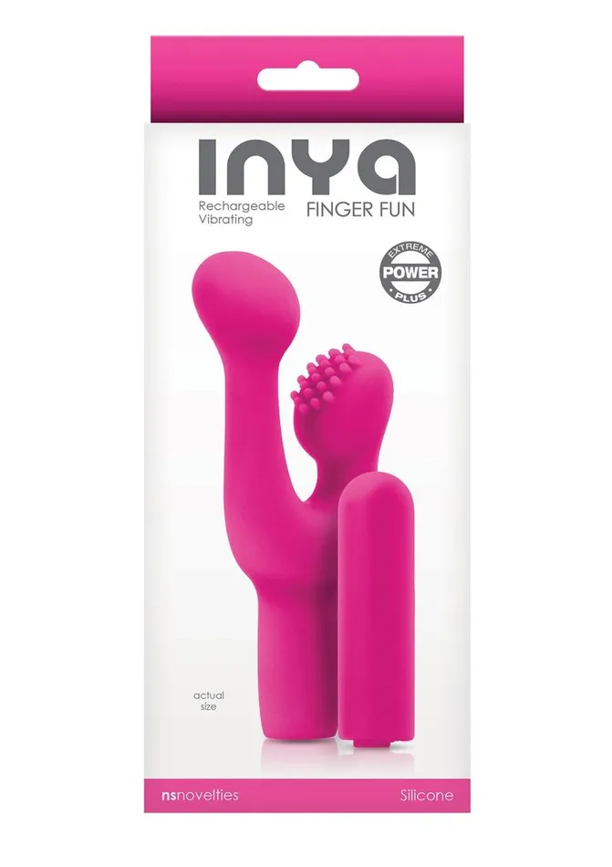 Inya Inya Finger Fun Silicone Rechargeable Vibrating Clitoral Stimulator Female Sex Toys