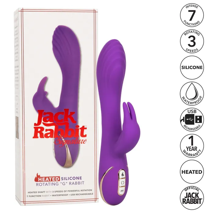 Jack Rabbit Signature Heated Silicone Rotating G Rabbit California Exotic Novelties Female Sex Toys