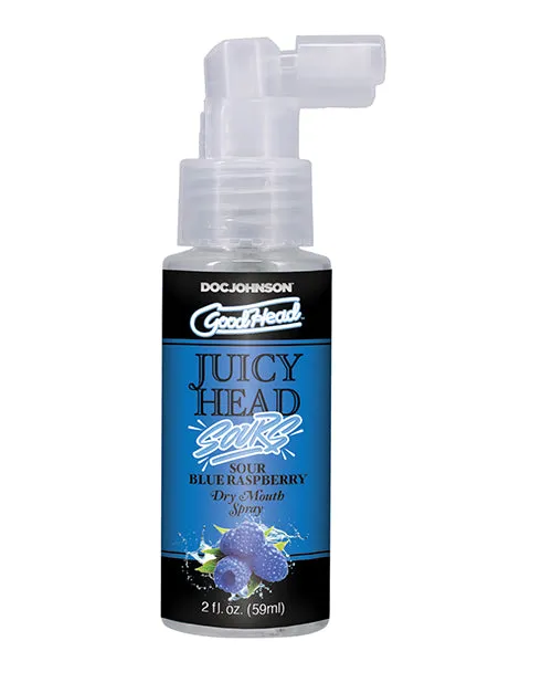 Juicy Head Dry Mouth Spray 2 oz Sour Blue Raspberry Doc Johnson Vibrators