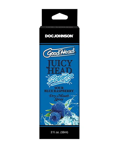 Juicy Head Dry Mouth Spray 2 oz Sour Blue Raspberry Doc Johnson Vibrators