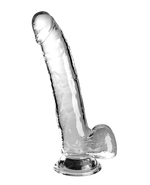 King Cock Clear 9 Cock with Balls Clear Pipedream Products Dildos