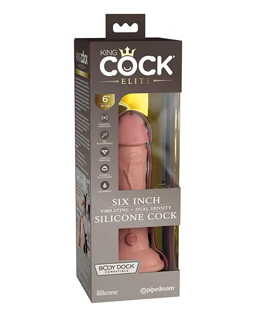 King Cock Elite 6 Vibrating Cock Light Pipedream Products Dildos