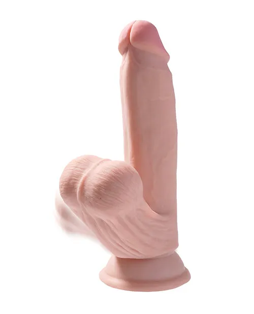 King Cock Plus 7 Triple Density Cock with Swinging Balls Ivory Pipedream Products Dildos